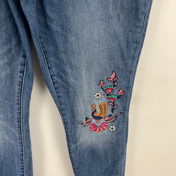 Johnny Was Mid Rise Skinny Jeans Embroidered Women Size 31 - Picture 7 of 12
